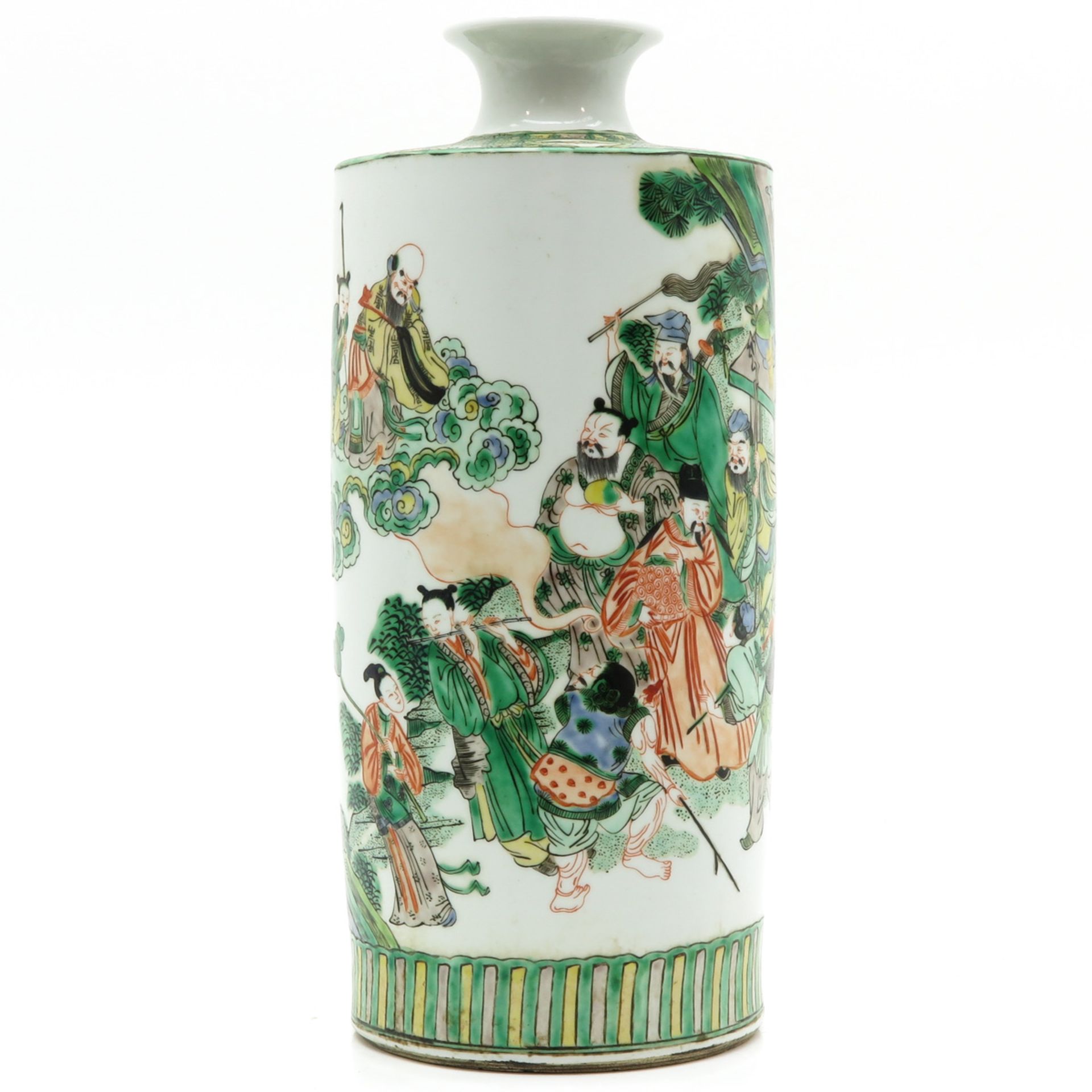 China Porcelain Famille Verte Decor Vase