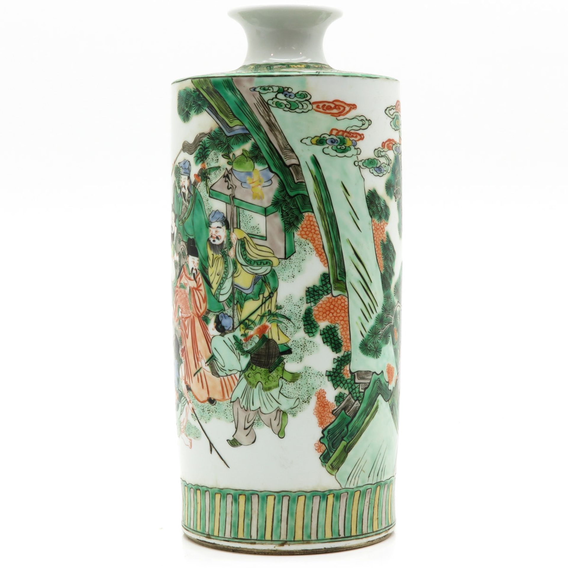 China Porcelain Famille Verte Decor Vase - Bild 2 aus 6