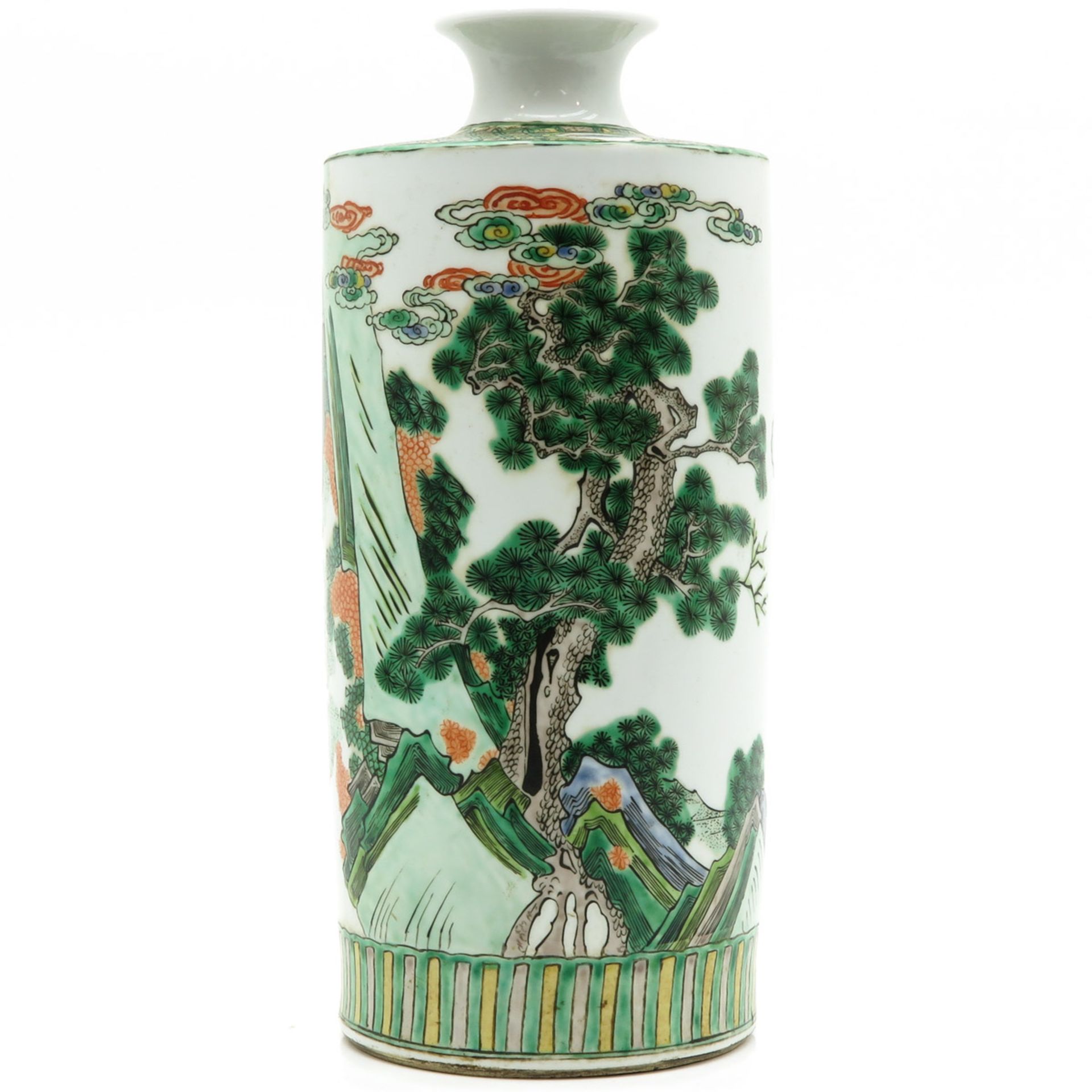China Porcelain Famille Verte Decor Vase - Bild 3 aus 6