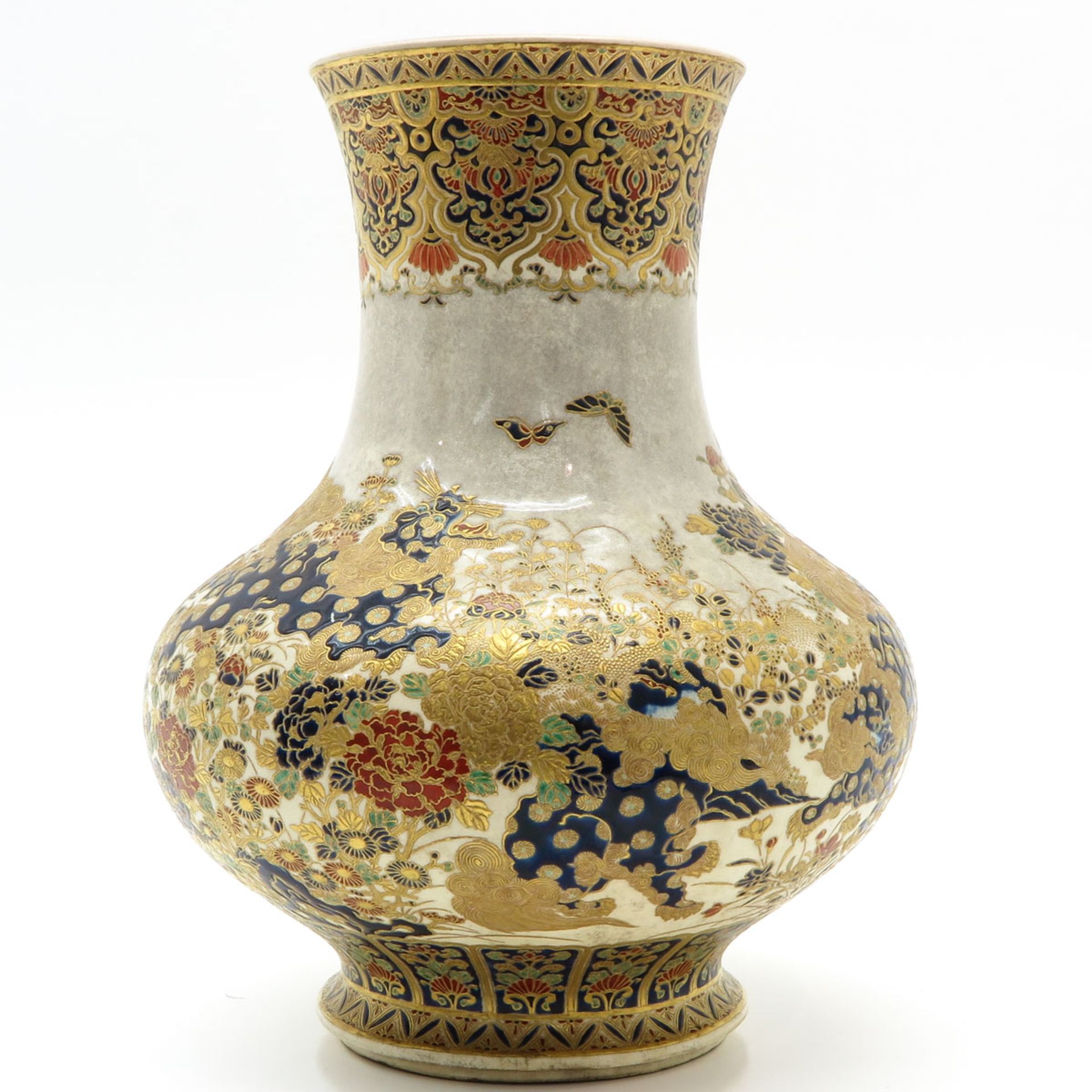 19th Century Japanese Porcelain Satsuma Decor Vase - Bild 3 aus 6
