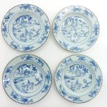 Lot of 4 18th Century China Porcelain Plates