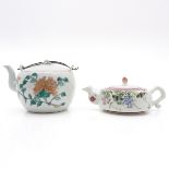 Lot of 2 China Porcelain Teapots