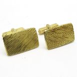 Mens 14KG Cuff Links