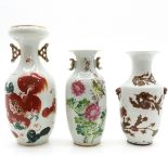 Lot of 3 China Porcelain Vases