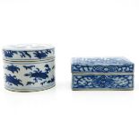 Lot of 2 China Porcelain Boxes