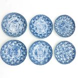 Lot of 6 18th Century China Porcelain Saucers