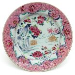 China Porcelain Famille Rose Decor Plate