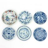 Lot of 6 18th Century China Porcelain Plates