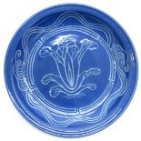 China Porcelain Powder Blue Decor Plate