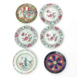 Lot of 6 China Porcelain Plates