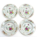 Lot of 4 Famille Rose Decor Plates