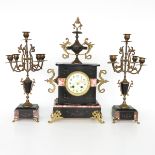 19th Century 3 Piece Clock Set