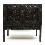 A Beautifully Carved 2 Door Chinese Cabinet