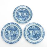 Lot of 3 18th Century China Porcelain Plates