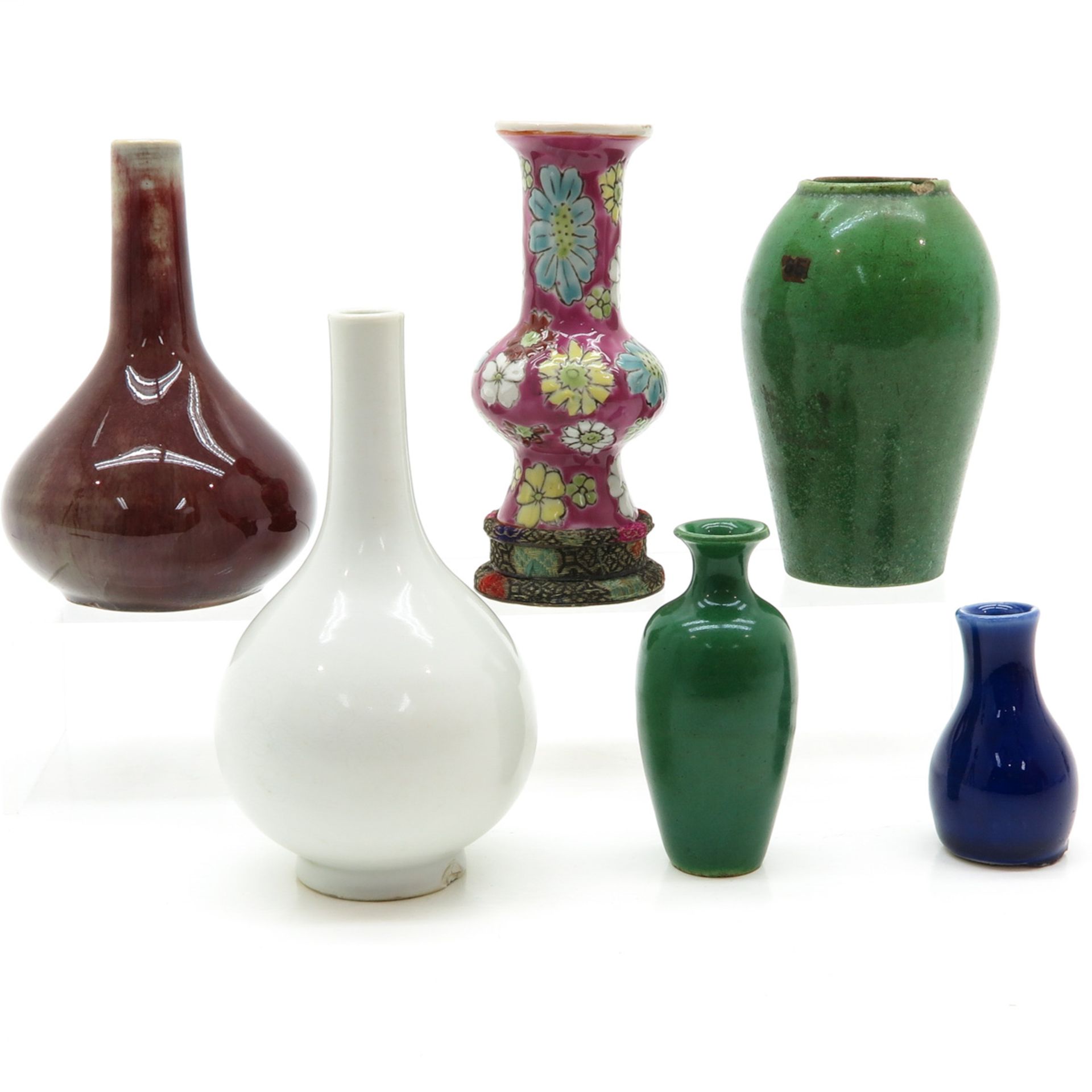 Lot of 6 China Porcelain Miniature Vases - Bild 2 aus 6