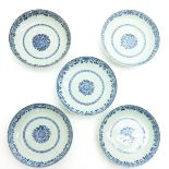 Lot of 5 China Porcelain Plates