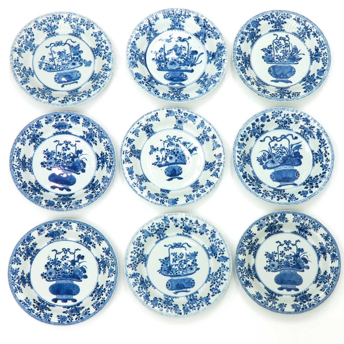 Lot of 9 18th Century China Porcelain Plates