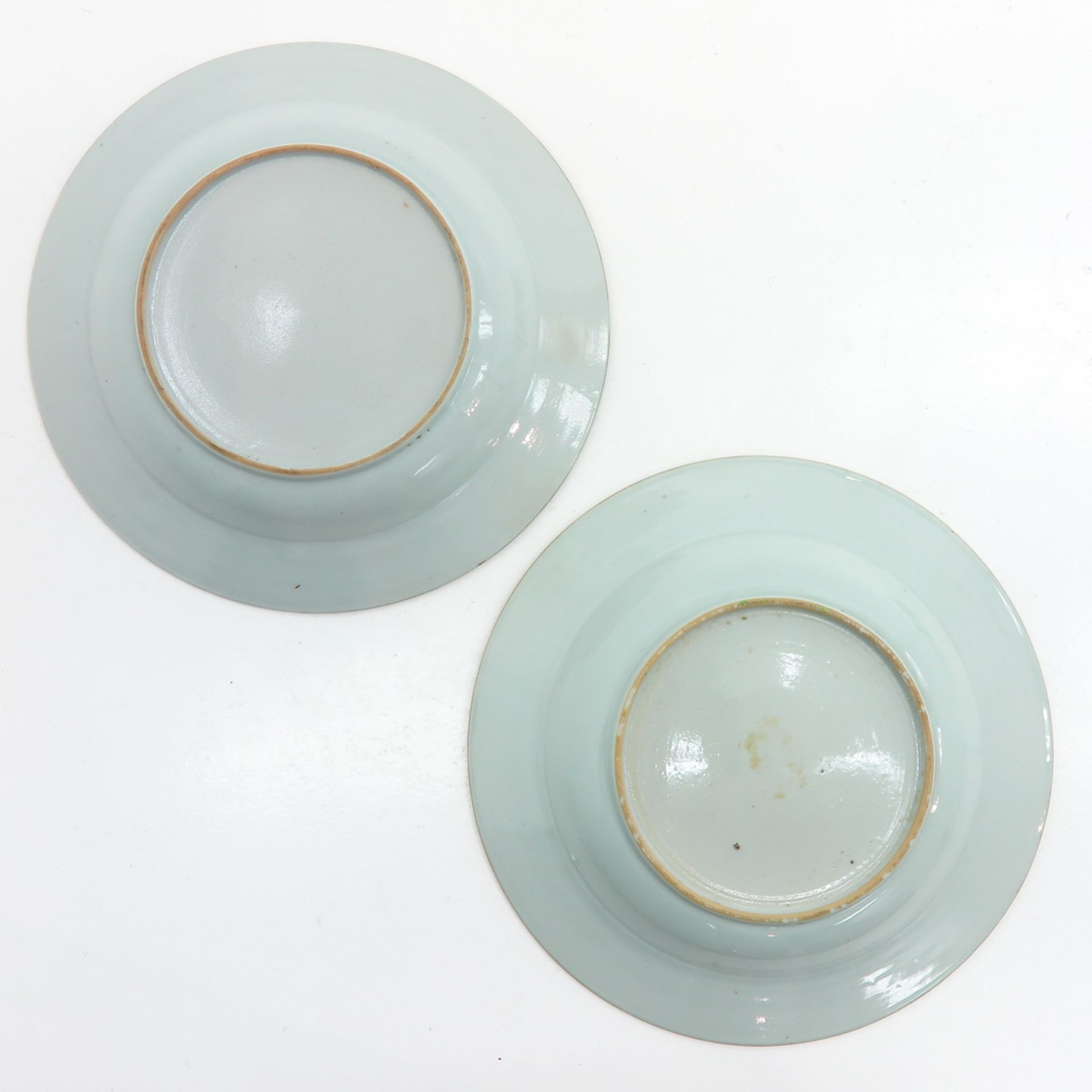 Lot of 2 China Porcelain Famille Rose Decor Plates - Bild 2 aus 2