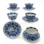 Lot of 5 Cups and Saucers