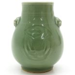 China Porcelain Celadon Vase Depicting Phoenix