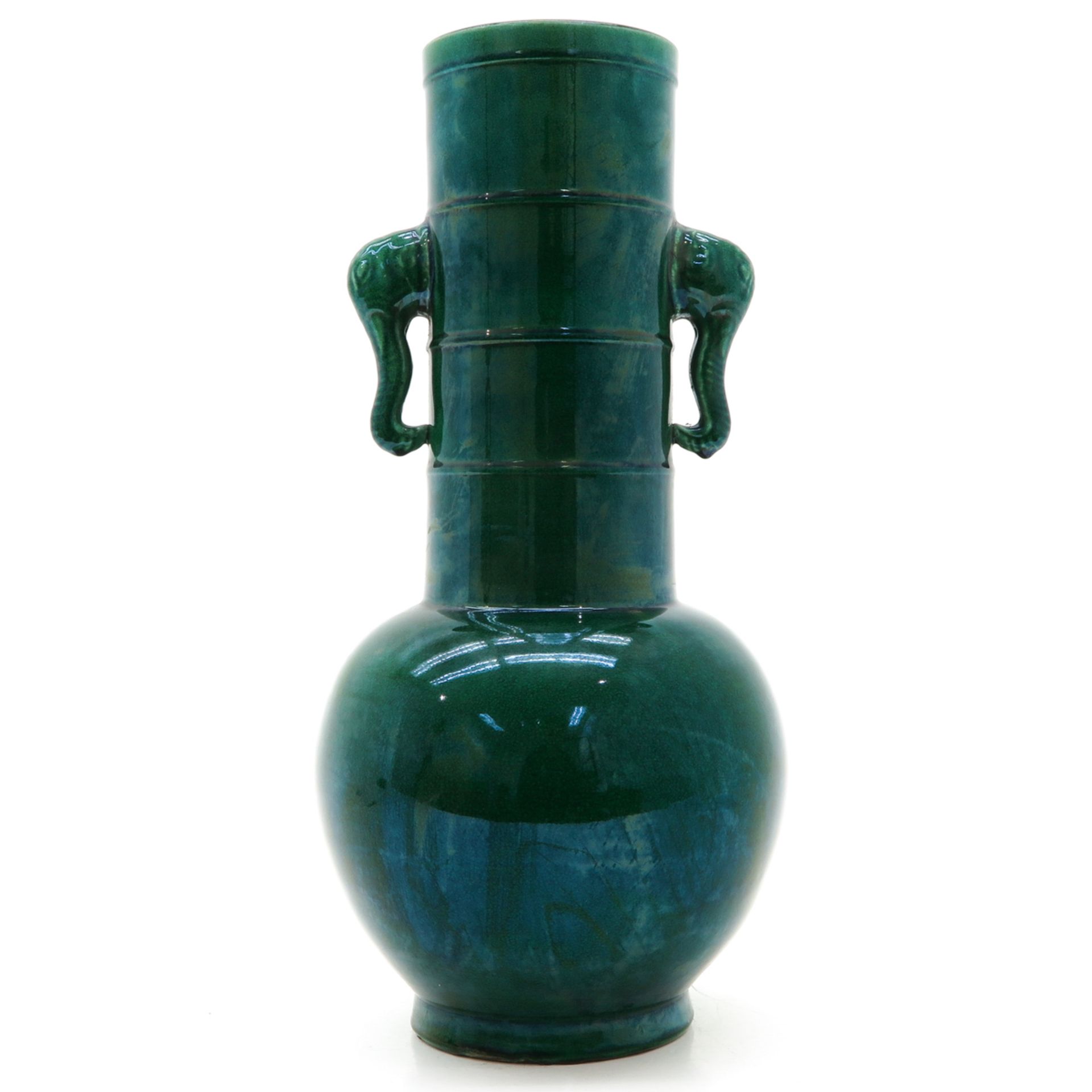 Green Glaze China Porcelain Vase