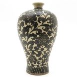 Cizhou Sgraffito Technique Peony Decor Vase