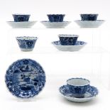 Lot of 6 18th Century China Porcelain Cups and Saucers