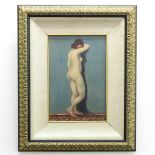 Signed Nude Leo Eland Oil On Panel