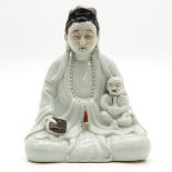 Quan Yin and Child Sculpture