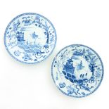 Lot of 2 18th Century China Porcelain Plates