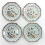 4 18th Cent. China Porcelain Famille Rose Decor Plates