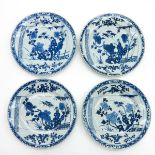 Lot of 4 China Porcelain 18th Century Plates