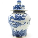 China Porcelain Dragon Decor Lidded Pot