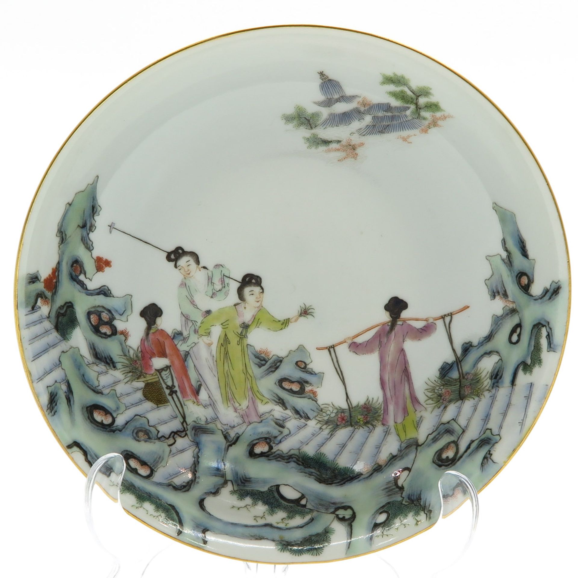 China Porcelain Polychrome Decor Plate