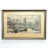 Etching Depicting Rotterdam