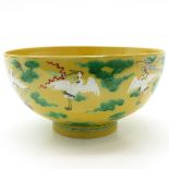 China Porcelain Famille Jaune Decor Bowl