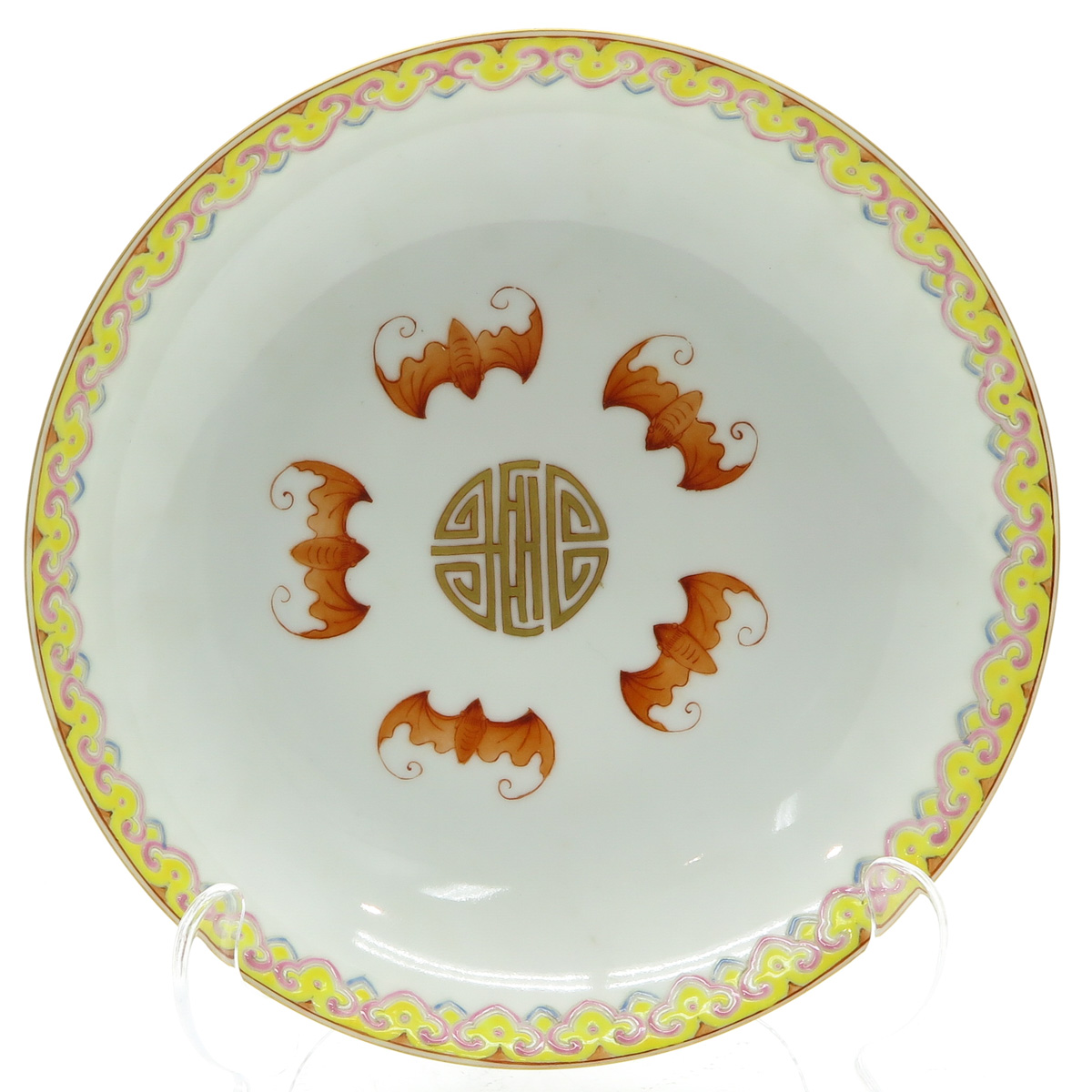 China Porcelain Plate with Decor of Bats