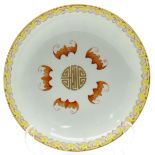 China Porcelain Plate with Decor of Bats