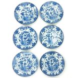 Lot of 6 18th Century China Porcelain Plates