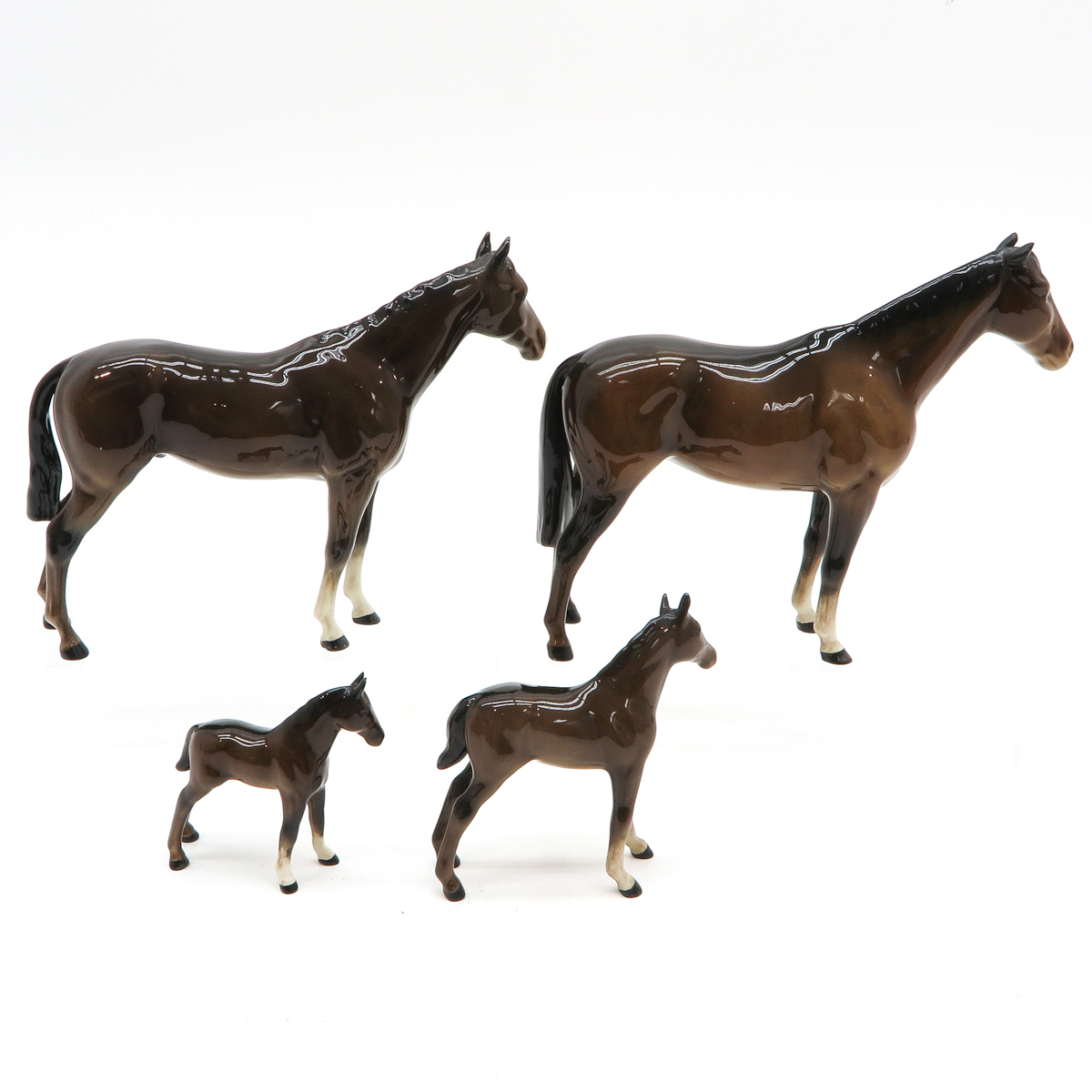 Lot of 4 Porcelain Beswick and Royal Doulton Horses - Image 2 of 3