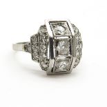 Ladies Art Deco Diamond Ring