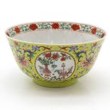 Famille Jaune and Famille Rose Decor Chinese Bowl