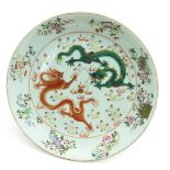 China Porcelain Dragon Decor Plate