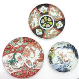 Lot of 3 Japanese Porcelain Plates