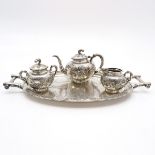 4 Piece Chinese Silver Coffee Service