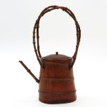 Wood Teapot in Bamboo Decor