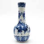 19th Century Blue and White Decor Vase