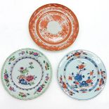 Lot of 3 China Porcelain Plates