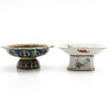 Lot of 2 China Porcelain Altar Plate