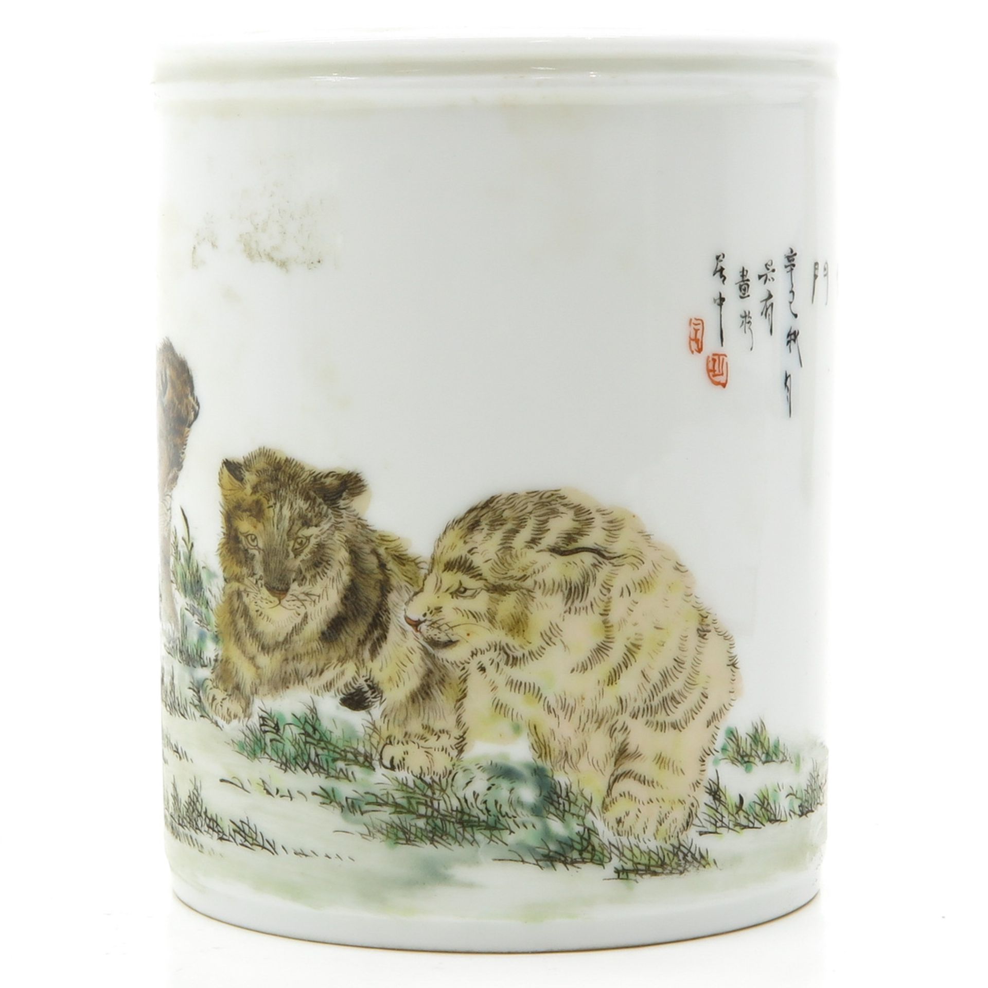 China Porcelain Brush Pot - Bild 2 aus 6